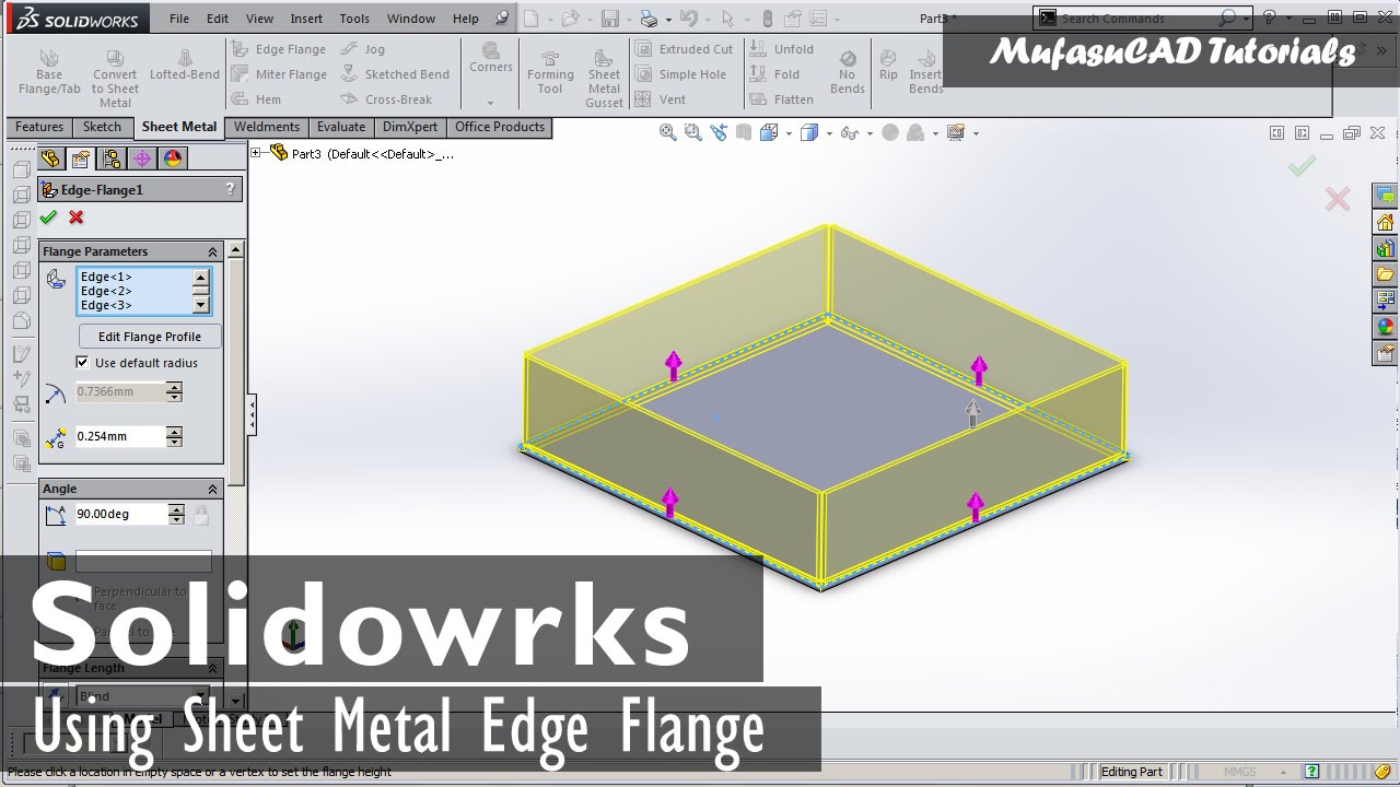 how to use sheet metal in solidworks